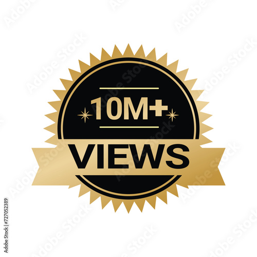 10 Million+ Views Vectors