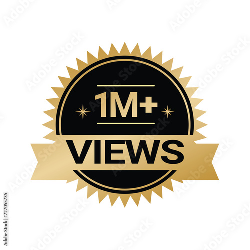 1 Million+ Views Vectors