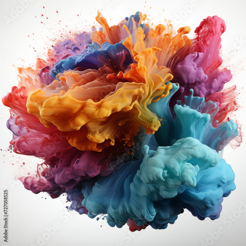 Wallpaper Mural Abstract colorful paint clouds mixing together  Torontodigital.ca