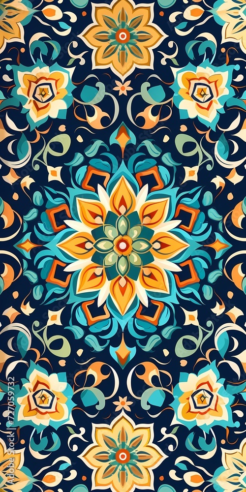 Ramadan Kareem seamless pattern background