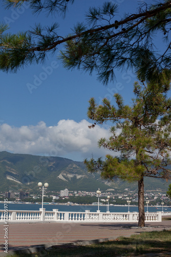 A seaside town in a warm land