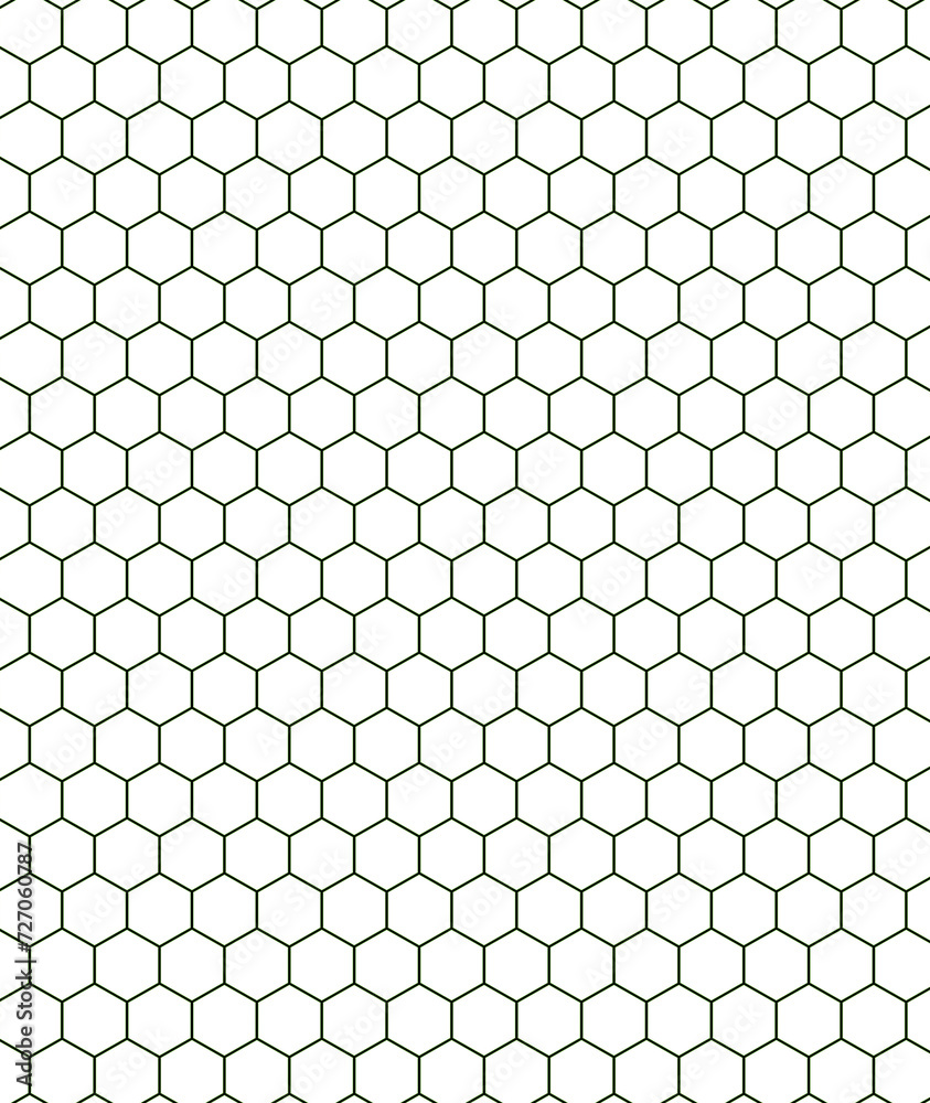 Naklejka premium Black hollow hexagons on a white background