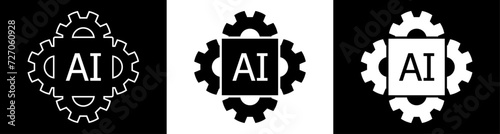 Vector illustration of chip ai concept icon. isolated background (png). trendy concept.