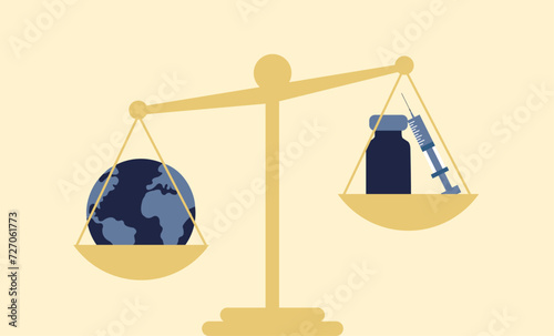 Due to high demand and price shortage of vaccine is observed illustration