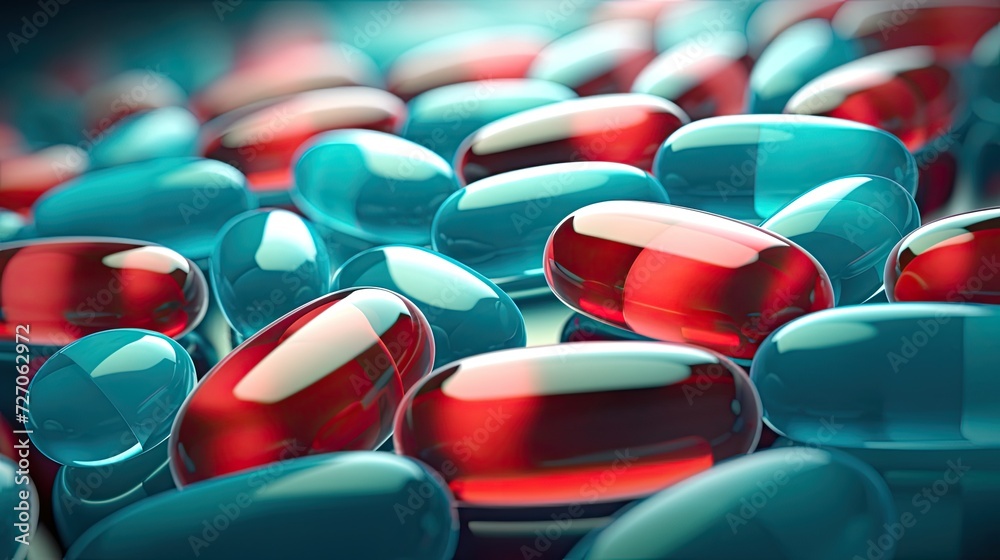 Obraz premium Medicinal pills and capsules for various health needs.