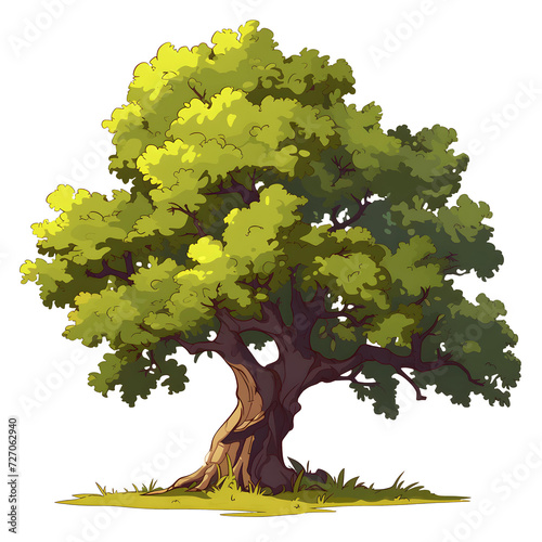 Trees illustration hand paint full color Isolated photo