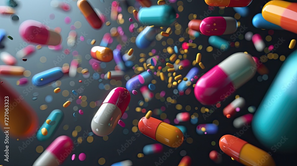Medicinal pills and capsules for various health needs.