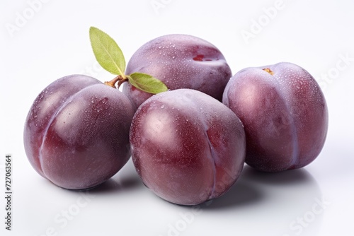 Plum on white background.