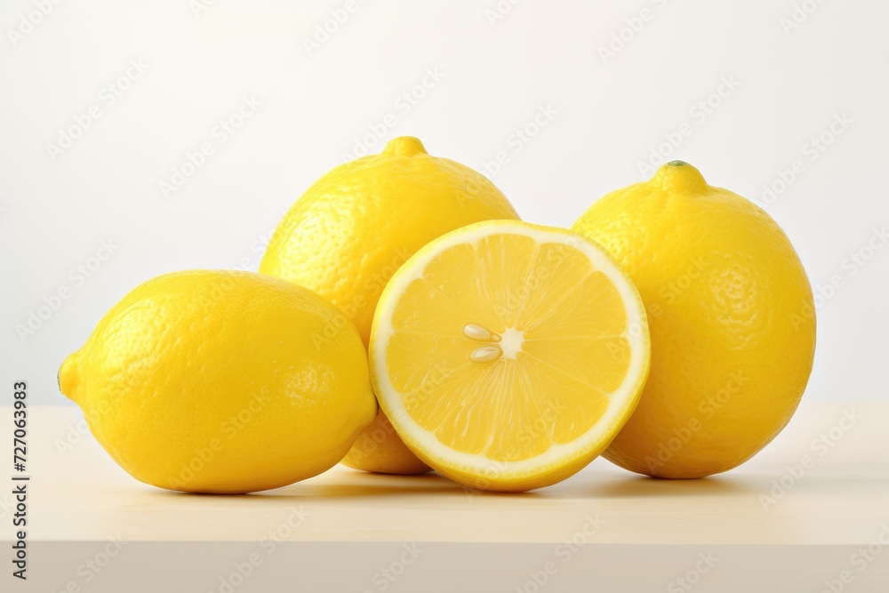 Lemon on white background.
