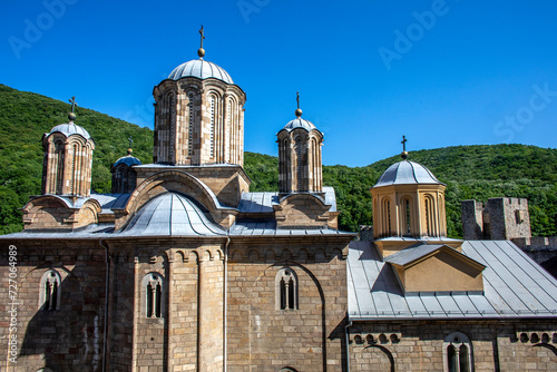 Manasija orthodox monastery near Despotovac, Serbia photo