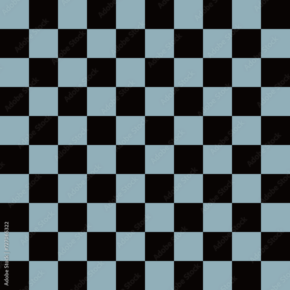 Fototapeta premium 市松模様 L 3月 黒×アクアマリンカラーAquamarine 沈着 聡明