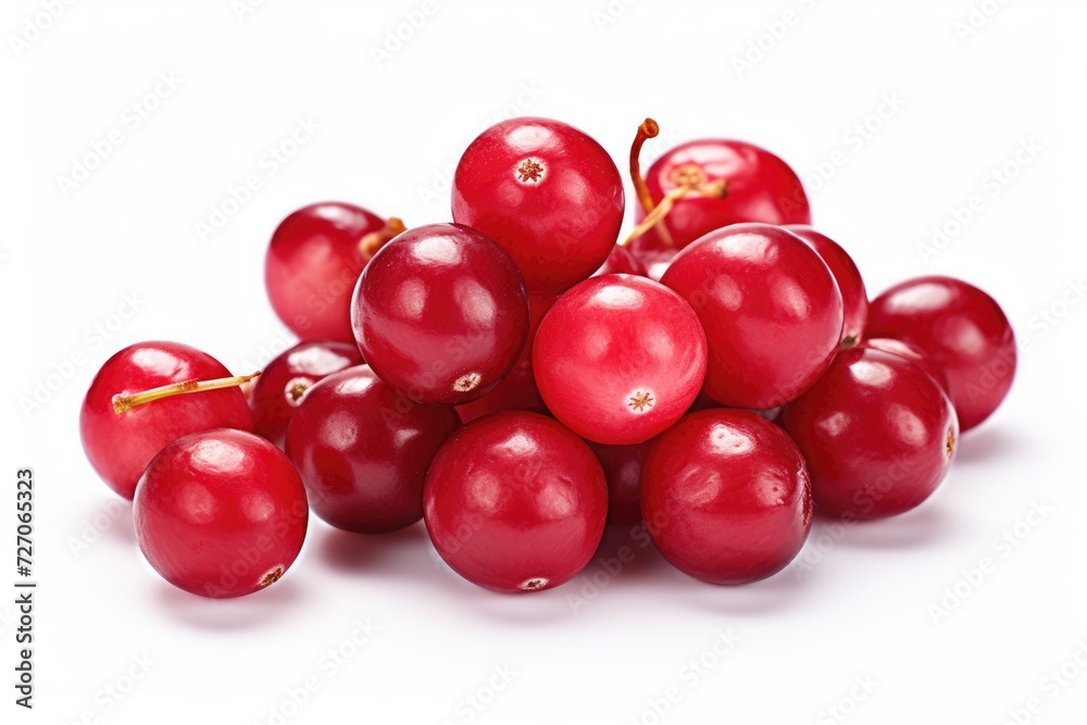 Cranberry on white background. Cranberry on white background.