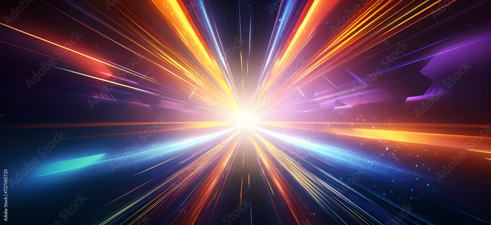 abstract explosion of light background , Vibrant Tunnel with Flashy Lights
