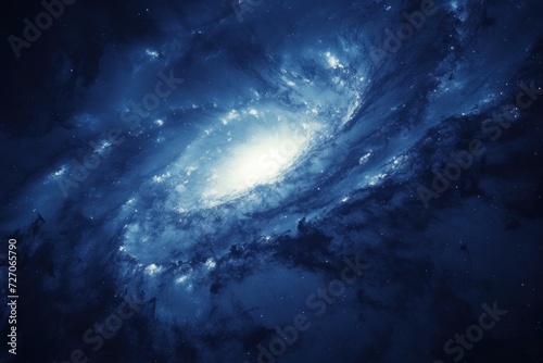 Majestic Spiral Galaxy Illuminated Against the Cosmic Darkness of Space
