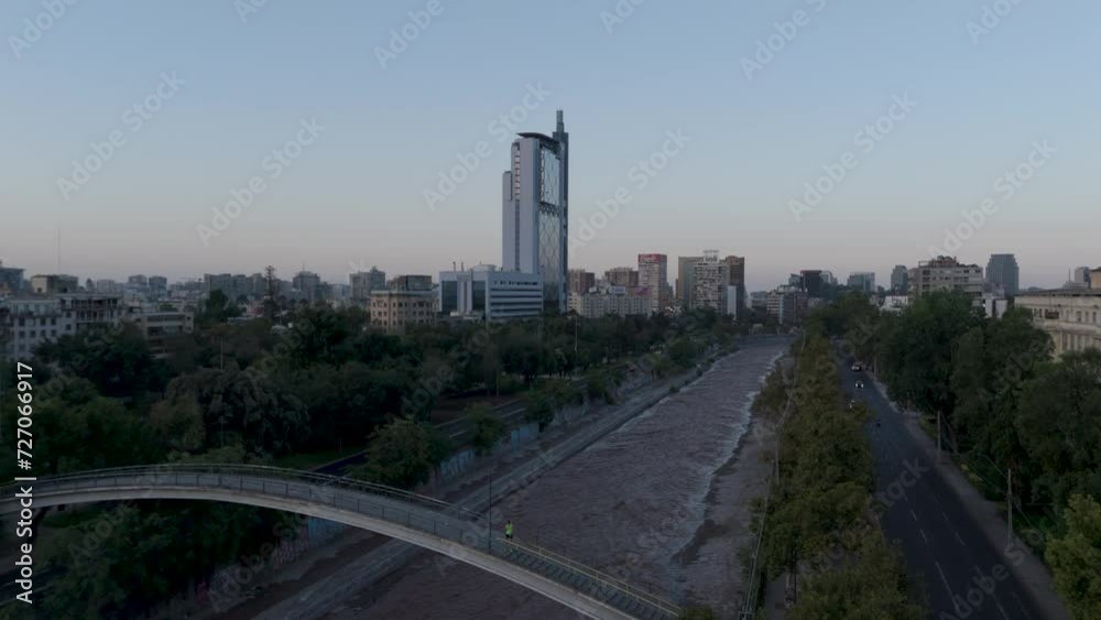 Providencia Santiago de Chile Panoramic View Traffic Providencia Santiago de Chile Panoramic View Traffic