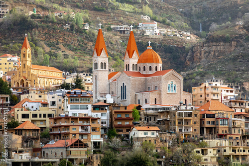 Bcharre town in northern Lebanon photo