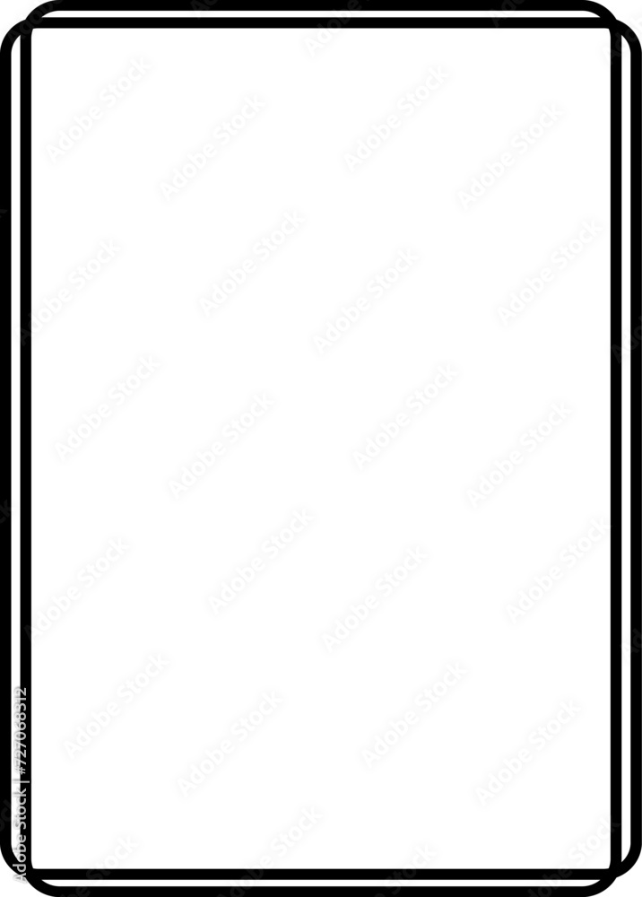 Corner border frame black line Art elegant ornament decorative page frame simple proportion vertical template Corner border frame black line Art elegant ornament decorative page frame simple proportion vertical template