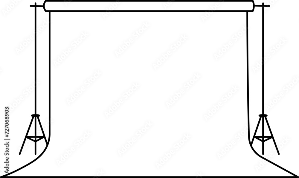 Photography Backdrop Outline Vector Illustration Photography Backdrop Outline Vector Illustration
