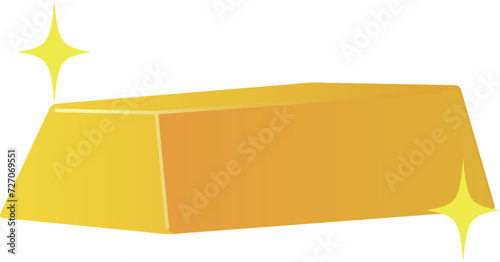 Illustration of a stack of simple gold bars