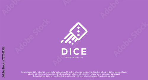 Dice logo design vector inspiration.