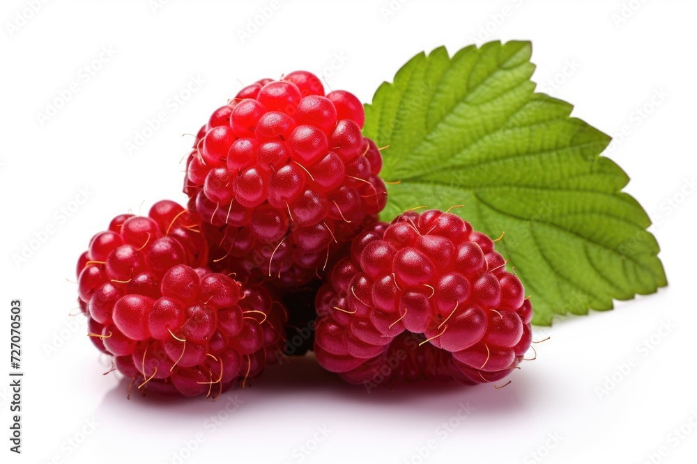 Loganberry on white background. Loganberry on white background.