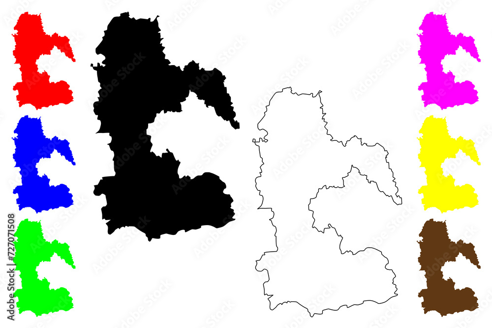 Luzhou city (People's Republic of China, PRC) map vector illustration, scribble sketch Jiangyang, Lu-chou or Luchow Prefecture-level city map Luzhou city (People's Republic of China, PRC) map vector illustration, scribble sketch Jiangyang, Lu-chou or Luchow Prefecture-level city map