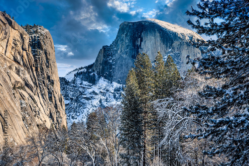 Gorgeous Winter Day after a Storm on Half Dome, Yosemite National Park, California