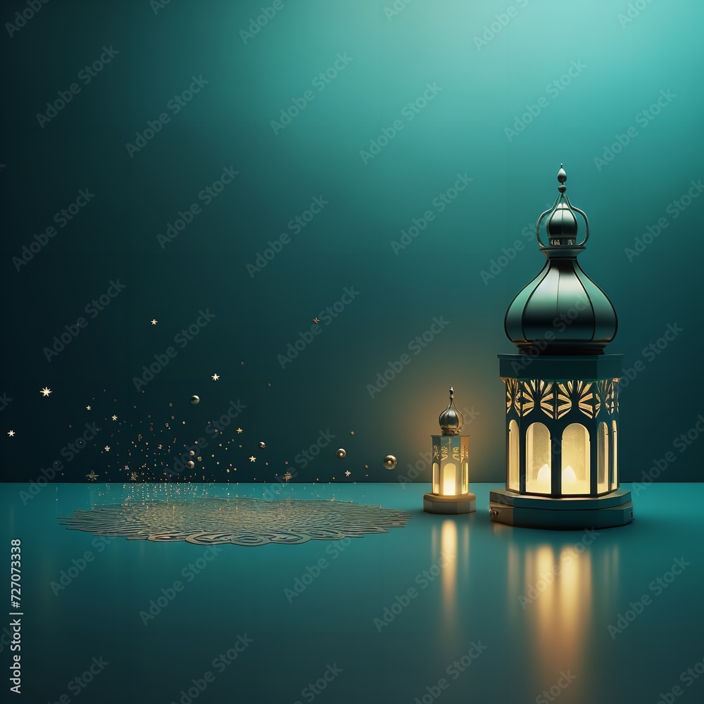 Ramadan Kareem greeting card Unique lantern. Ramadan Kareem greeting card Unique lantern.