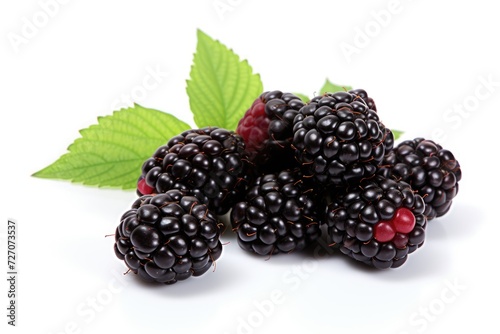 Marionberry on white background.