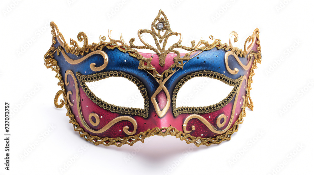 A stunning opera carnival mask that will add a touch of elegance and mystery to any project. This beautifully crafted mask features intricate details and vibrant colors, perfect for masquera