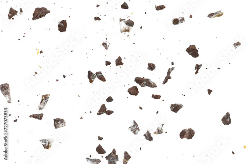 Dirty stone flake particle