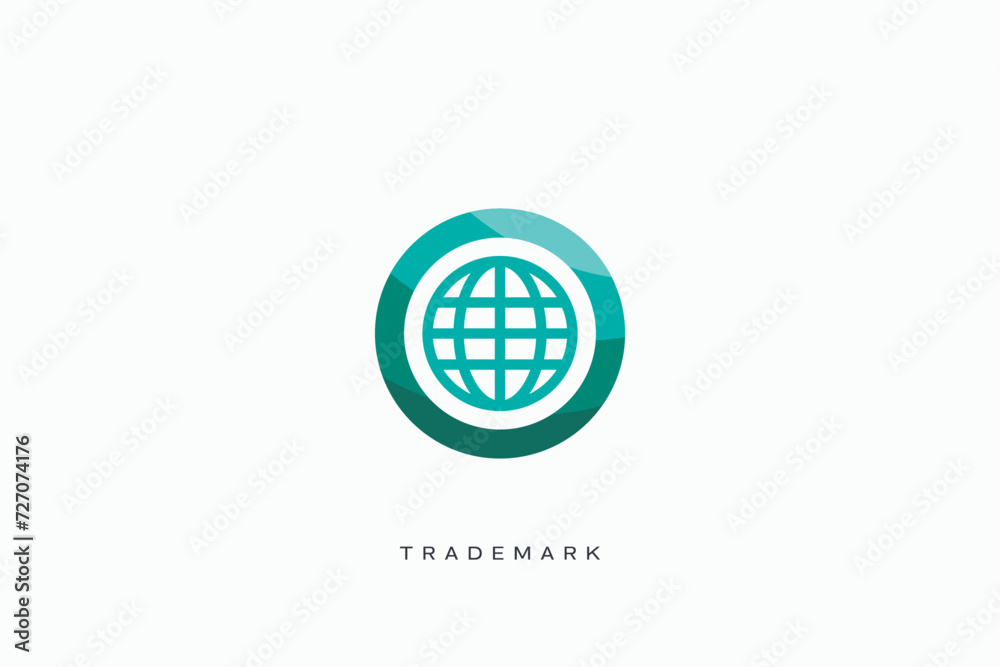 global marketing trading networking vector logo global marketing trading networking vector logo