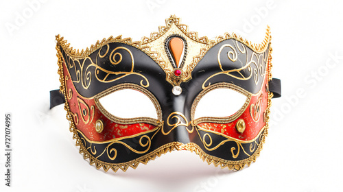An exquisite opera carnival mask delicately crafted with intricate details, designed to captivate and intrigue. This elegant and luxurious mask is perfect for masquerade parties, balls, and © stocker