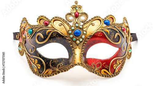 An exquisite opera carnival mask delicately crafted with intricate details, designed to captivate and intrigue. This elegant and luxurious mask is perfect for masquerade parties, balls, and © stocker
