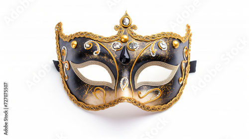 An exquisite and captivating opera carnival mask, intricately designed with vibrant colors and delicate embellishments. This stunning mask is perfect for theatrical performances, masquerade