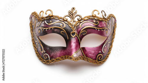 An exquisite and captivating opera carnival mask, intricately designed with vibrant colors and delicate embellishments. This stunning mask is perfect for theatrical performances, masquerade © stocker