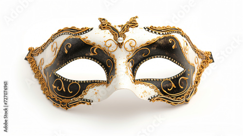 A stunningly elegant opera carnival mask, creatively designed with intricate details and vibrant colors. Perfect for masquerade parties, theatrical performances, or decorative purposes. © stocker