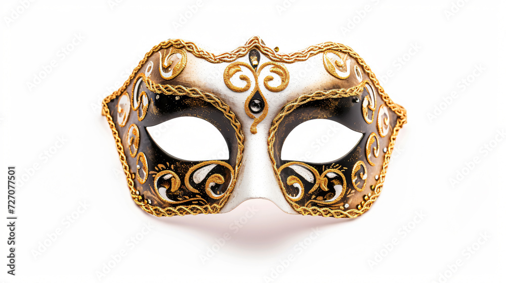 A stunning opera carnival mask captured in vibrant detail, perfect for adding an air of mystery and elegance to any project. This exquisite mask features intricate designs and dazzling color