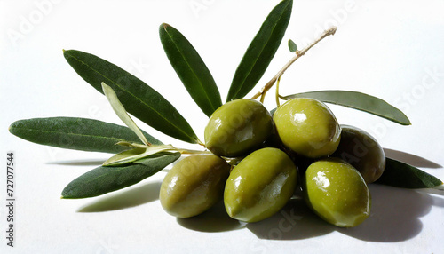 Crisp and Clean: Green Olives Posing in Isolation