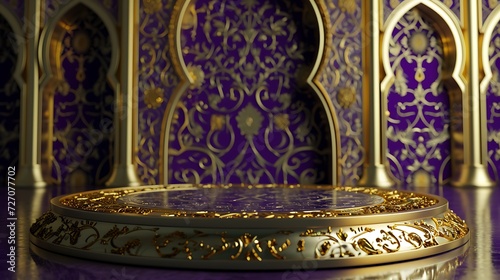 3d rendered Islamic Arabic podium