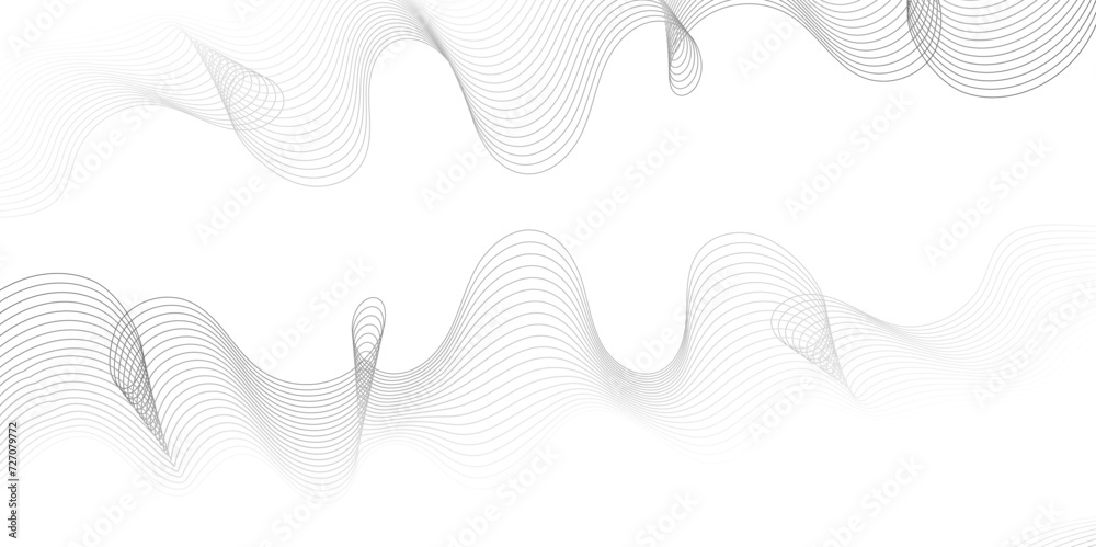 Abstract grey, white smooth element swoosh speed wave modern stream background. Wave with lines created using blend tool. Abstract frequency sound wave lines and twisted curve lines background. Abstract grey, white smooth element swoosh speed wave modern stream background. Wave with lines created using blend tool. Abstract frequency sound wave lines and twisted curve lines background.