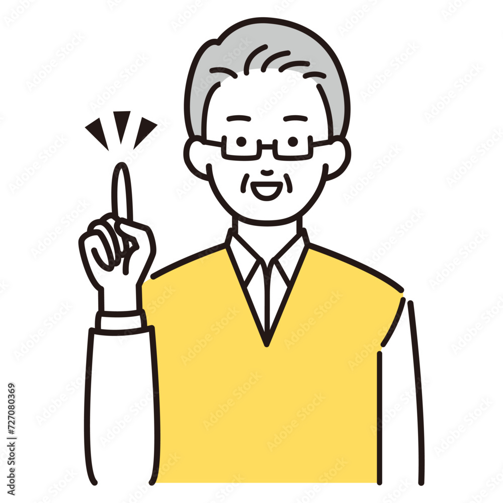 指差しポーズをするおじいさんイラスト
指差しポーズをするおじいさんイラスト