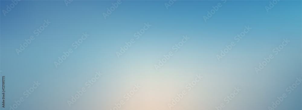 abstract wide blue sky sunset gradient banner ,sunset sky abstract background for banner design - obrazy, fototapety, plakaty 