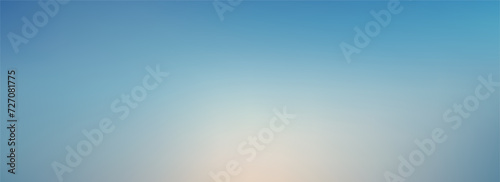 abstract wide blue sky sunset gradient banner ,sunset sky abstract background for banner design photo
