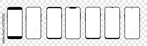 smart phone shape with transparent background