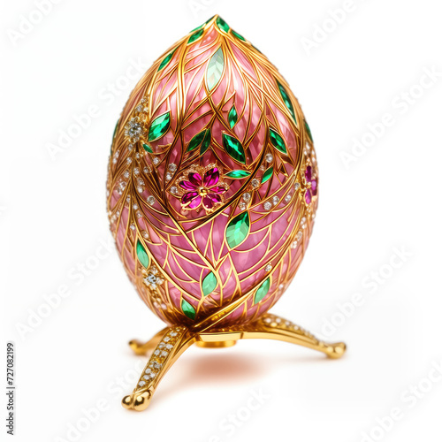 Jewelry eggs. Abstract illustration. AI generated.