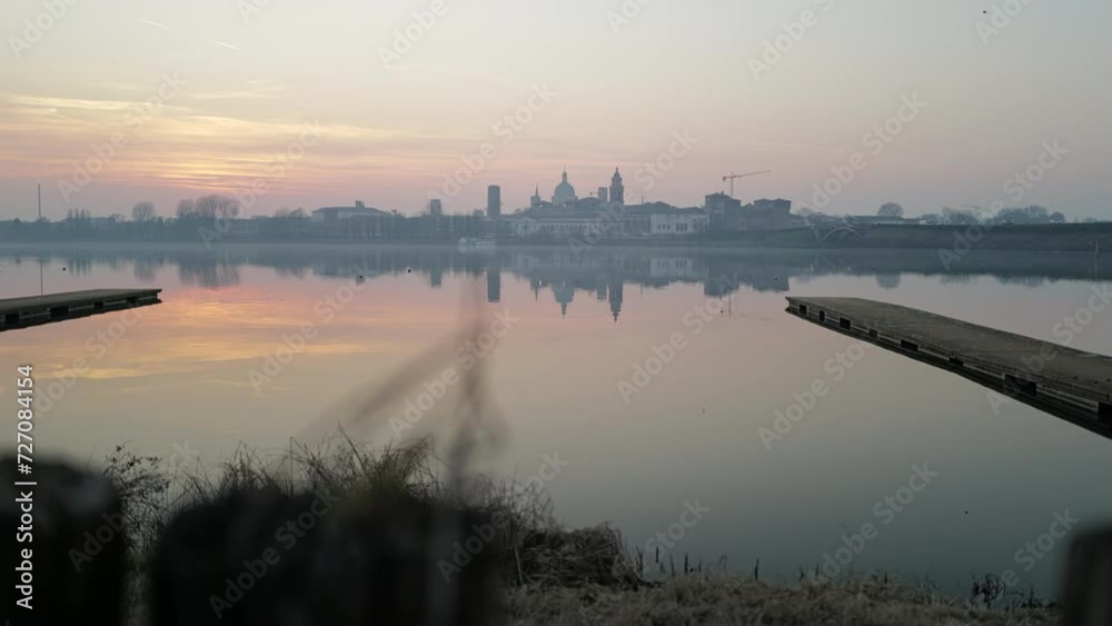 Views of the historic center of Mantua, a medieval city Views of the historic center of Mantua, a medieval city