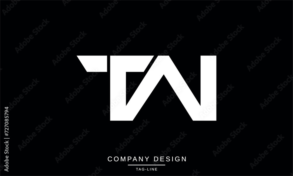TW, WT, Abstract Letters Logo Monogram TW, WT, Abstract Letters Logo Monogram