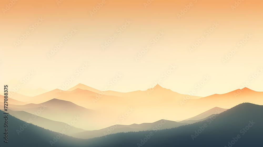 Stunning mountains, panoramic peaks PPT background