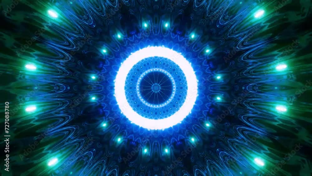VJ seamless loop animation kaleidoscope fractal background video